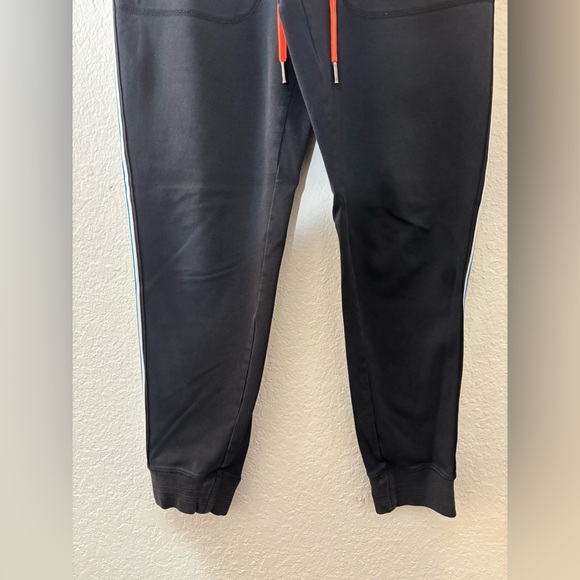 Psycho Bunny Men’s Jogger Sweatpants Black Multicolor Stripe Logo Size Small - Picture 4 of 10